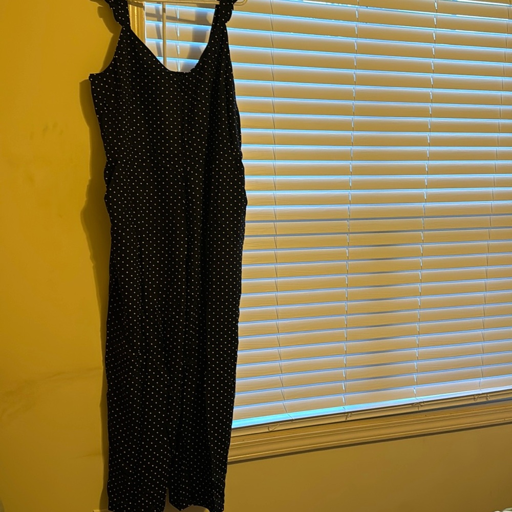 NWT Jessica Simpson Blue/White 2X Jumpsuit With Pockets